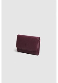 Resim La'Graccio Paris Lagraccio Paris Unisex Nade Hakiki Deri Akardiyon Rfid Korumalı Kartlık Mat Mor 