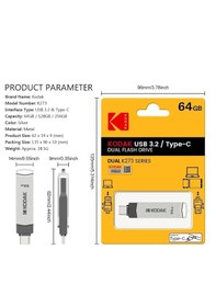 Resim Kodak 64gb.typec Usb 3.2 Apple Uyumlu iPhone 15 Ve Type-c Girişli Tüm Cihazlar 