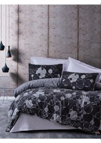 Resim Cotton Box Dark Tek Kişilik Nevresim Takımı Round Gri 