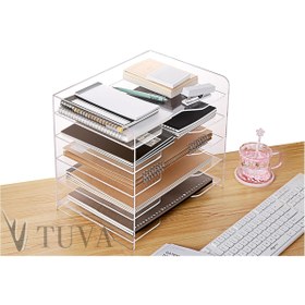 Resim TUVA REKLAM TUVA - 5 Kat Raflı Çok Amaçlı Fonksiyonel Dergilik Kitap Zarf Dosya Düzenleyici Organizer | Ev Ofis 