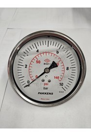 Resim Pakkens ÇAP 100 ARKADAN 10 BAR GLİSERİNLİ MANOMETRE - PAKKENS 