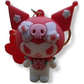 Resim Kuromi V3 Premium 3d Figürlü Turkuaz Bilek Kayışlı Anahtarlık - 1 Adet 