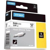 Resim Dymo Rhinopro Isıyla Küçülen Şerit 6 mm x 1,5 metre Beyaz/Siyah 1 