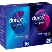 Resim Durex Klasik Kondom 16 Lı Ve Durex Intense Uyarıcı Prezervatif 20 Li 