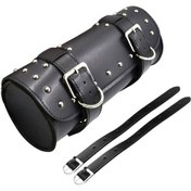 Resim Geeksen Motosiklet Alet Çantası Pu Deri Ayarlanabilir Omuz Askılı Motosiklet Çatal Çantası Siyah 