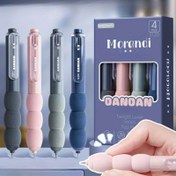 Resim 4 adet, Morandi Sevgililer Günü Jel Kalemler, 0.5mm İnce Uç, Siyah Mürekkep, Dayanıklı Plastik, Rahat Tutuş, Ofis ve Öğrenci Kullanımı İçin Uygun 