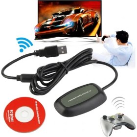 Resim Cosmostech Xbox 360 Kablosuz Oyun Kolu Pc Wireless Alıcı USB Adaptör 