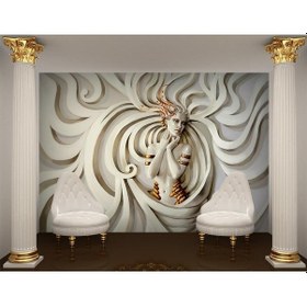 Resim 3 Boyutlu Heykel Kadın Duvar Kağıdı (361197367) 