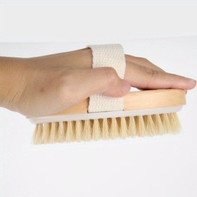 Resim 1 Adet Nazik Domuz Kılı Banyo Fırçası - Yumuşak Peeling Vücut Temizleyici Ergonomik Saplı, Doğal Ahşap ve Domuz Kılı ile Duş, Spa, Küvet & Küvet Temizliği için - Elektriksiz, Günlük Cilt Bakımı & Banyo Gereci, Doğal Görünüm | Sağlam Yapı 