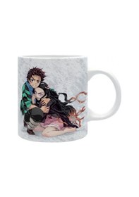 Resim Demon Slayer Baskılı Seramik Beyaz Kupa 