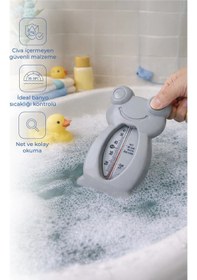 Resim Babyjem Cıvasız Kurbağa Banyo Oda Termometresi Gri 