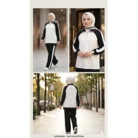 Resim Kadın Tesettür Modal Kumaş Spor Eşofman Takımı 