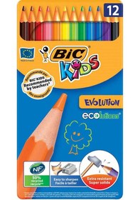 Resim Bic Evolution Karton Kutu Kuru Boya 12'li 
