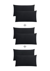 Resim Stella Flavo 6'lı Yastık Kılıfı 50x70+20 Cm Kapaklı Siyah 