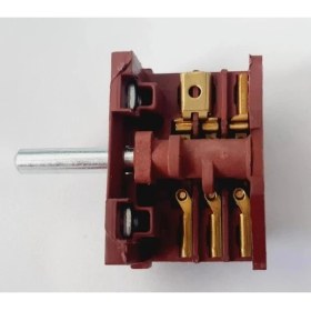 Resim FullYedek Ukinox Ankastre Fırın Şalter 3+3 Kademe Anahtarı 3 Konum Komütatör Şalteri Metal Uç 