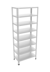 Resim Çelikrafburada 8 Katlı Çelik Galvaniz Arşiv Rafı Depo Rafı Kiler Rafı 31x60x200 Dx51 Kalite Gümüş 