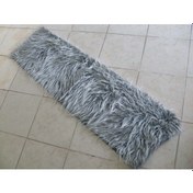 Resim Araç Torpido Üstü Peluş Kumaş Gri Beyaz 150X40 Cm 