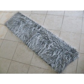 Resim Araç Torpido Üstü Peluş Kumaş Gri Beyaz 150X40 Cm 