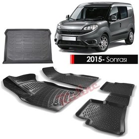 Resim Fiat Doblo Paspas Bagaj Havuzu 3D Rizline Havuzlu Set 2015- 