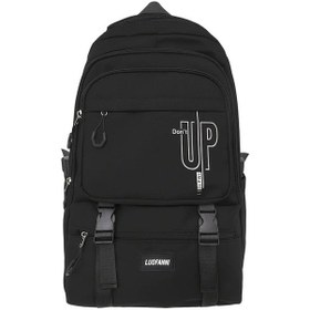 Resim Honeybeeshop Siyah Büyük Kapasiteli Sert Tabanlı Sırt Çantası Çoklu Cep Dağcılık Ve Seyahat Siyah 