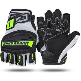 Resim Ones Again MG02D Motosiklet Eldiveni Gri - Yeşil 