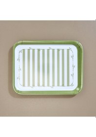 Resim Kitchen Blad Tepsi - Yeşil / Beyaz - 27x21 Cm Çok Renkli 