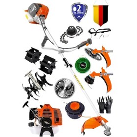 Resim Lieber German LTCC-20 Benzinli Yan Tipi 2x Çapa Aparatlı Ot Çalı Çim Biçme Tırpanı 