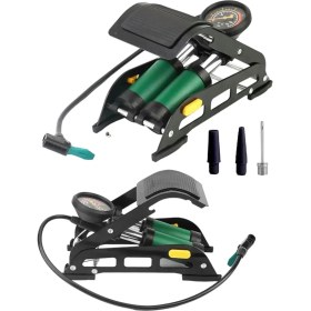 Resim Germany Steel 980P Çift Piston 160 Psi Bisiklet Motor Tekeri Şişme Havuz El ve Ayak Hava Pompası 