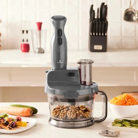 Resim Karaca 6 In 1 Çok Amaçlı Mutfak Robotu , 2000W Turbolu Güçlü Motor, 1,5lt Geniş Hazne Gri 