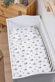 Resim Organik Bebek Boy Lastikli Çarşaf Seti - Küçük Mühendis Rüyası 70 x 110 