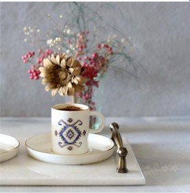 Resim Akayev Mermer Beyaz Rustik 30X20 CM Tepsi 