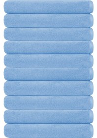 Resim 10 Lu Otel Banyo Havlusu Pamuklu 70x145 Cm Renkli 16/1 Avs 440 Gr Mavi 