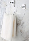 Resim ERFAHOME Krom Yuvarlak Havluluk/açık Tuvalet Kağıtlığı 2li Banyo Seti 