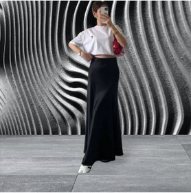 Resim Lovely butik Fİ SATEN SİYAH UZUN ETEK 