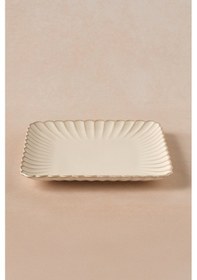 Resim Karaca Daisy Kare Servis Tabağı 25,5 Cm Krem 