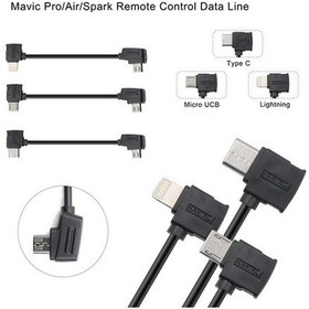 Resim Djı Mavic Pro Mikro Usb Veri Kablosu 10 Cm Telefonlar Için Siyah 