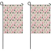 Resim Noel Desenli 2 Li Bahçe Bayrağı Seti, Çift Taraflı 12x80 İnç Açık Alan İçin 12+ 