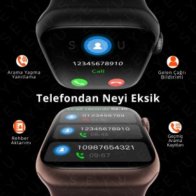 Resim Seyu Watch Watch 9 Pro Gümüş Iphone ve Android Tüm Telefonlara Uyumlu Akıllı Saat 