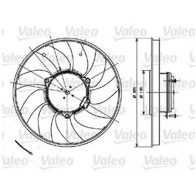 Resim VALEO 696083 Fan Motoru-320 Mm 340W (Vw Crafter 06-16 Mercedes Sprinter 06-) 2E0959455 2E0959455A (WK423244) 