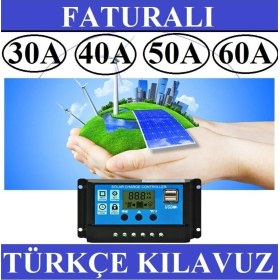 Resim Normadia 30A Güneş Paneli ve Akü Şarj Kontrol Cihazı 12V-24V 