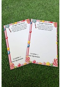 Resim 10 Adet Sevgili Öğrencim Hediye Kartı -okul Hediyesi - Karne Hediyesi - Sınıf Hediyesi - Özelkesim 