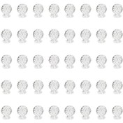 Resim 40 adet Şeffaf Akrilik Çekme Kolları - Küçük Mobilyalar, Takı Kutuları ve El Sanatları için Mini Çekme Kolları - 3 Stil (6x6 Düzen, 8x8 Düzen, 10x10 Düzen) içinde Dayanıklı Plastik Küresel Kollar, Çekme Kolları, El Sanatları Malzemeleri, Parlatılmış Bitiş 