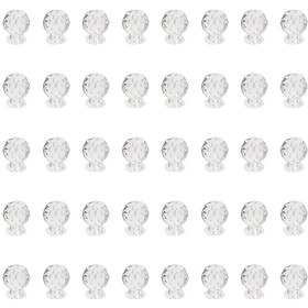Resim 40 adet Şeffaf Akrilik Çekme Kolları - Küçük Mobilyalar, Takı Kutuları ve El Sanatları için Mini Çekme Kolları - 3 Stil (6x6 Düzen, 8x8 Düzen, 10x10 Düzen) içinde Dayanıklı Plastik Küresel Kollar, Çekme Kolları, El Sanatları Malzemeleri, Parlatılmış Bitiş 
