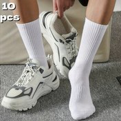 Resim 10 Çift (Her Birinde 5 Çorap) Erkekler İçin Bahar/Yaz Düz Renk Çekmece Boy Spor & Günlük Kullanım - Nefes Alabilir Fitness Ekibi 