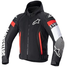Resim Alpinestars Zaca Air Yazlık Korumalı Motosiklet Montu Siyah Beyaz Kırmızı 