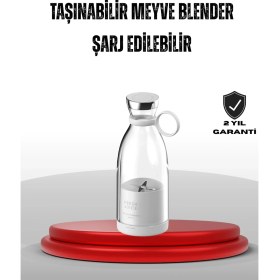 Resim Taşınabilir USB Şarjlı Taze Meyve Suyu Blender 