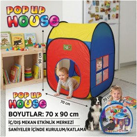 Resim direkstoktan Çocuklar İçin Katlanabilir Pop-Up Oyun Evi / Oyun Çadırı At-Kur 