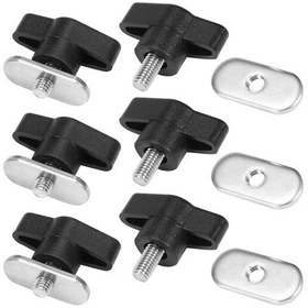 Resim Hallow 6 Takım Kayık Vidalar Demiryolu Kano Kayık Parça Montaj Ya21168 Siyah 