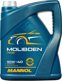 Resim Mannol MN7505-5 Molibden Semi Synthetic Apı Sn/ch-4 Sae 10W-40 Motor Yağı 
