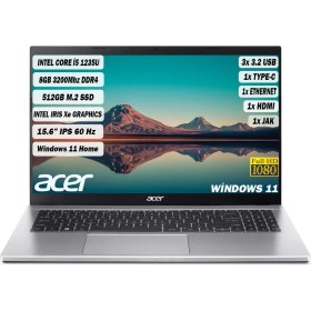 Resim Acer Aspire 3 I5-1235U 8 GB 512 GB SSD 15,6 " FHD IPS W11 Gümüş Notebook NX.K6TEY.002 